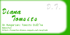 diana tomsits business card